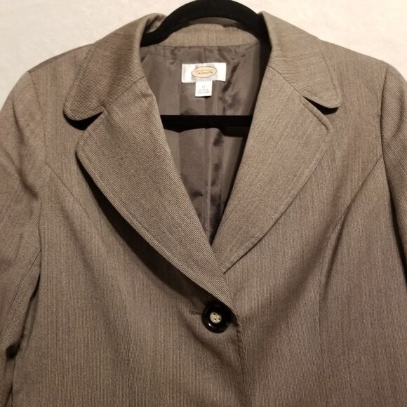 Talbots 10 Blazer Jacket Wool Light Brown Fitted Career Office Business Classic - Picture 4 of 8